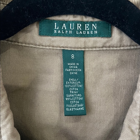 Lauren Ralph Lauren Corduroy Collar Safari Field Work Chore Utility Jacket 8 - Picture 4 of 7